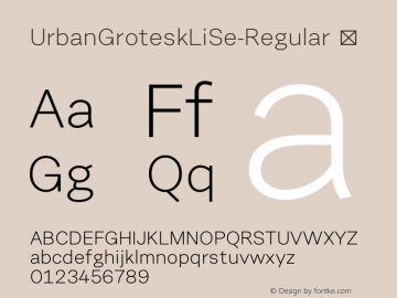 UrbanGroteskLiSe-Regular ☞ Version 1.000;com.myfonts.easy.suitcase.urban-grotesk.light.wfkit2.version.4bYH Font Sample