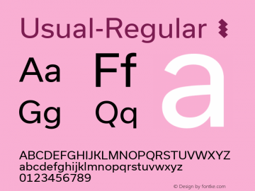 Usual-Regular ☞ Version 1.0;com.myfonts.easy.r-type.usual.regular.wfkit2.version.4kNq Font Sample