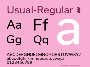 Usual-Regular ☞ Version 1.0;com.myfonts.easy.r-type.usual.regular.wfkit2.version.4kNq图片样张