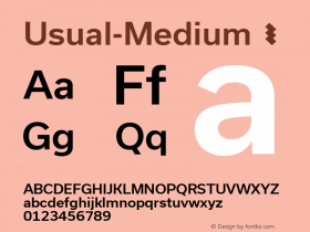 Usual-Medium ☞ Version 1.0;com.myfonts.easy.r-type.usual.medium.wfkit2.version.4kNr Font Sample