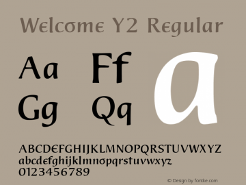 Welcome Y2 Regular 1.0 Font Sample