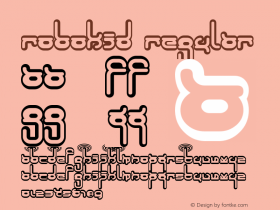 Robokid Regular Macromedia Fontographer 4.1.2 1/15/99 Font Sample