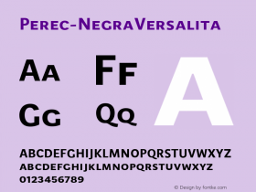 Perec-NegraVersalita ☞ Version 1.000;com.myfonts.pampatype.perec.negra-vers.wfkit2.3xgY图片样张