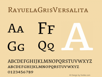 RayuelaGrisVersalita ☞ Version 2.000;com.myfonts.pampatype.rayuela.versalitas.wfkit2.2YiQ Font Sample