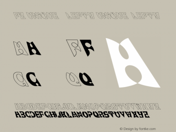 FZ UNIQUE 7 LEFTY UNIQUE7LEFTY Version 1.000 Font Sample