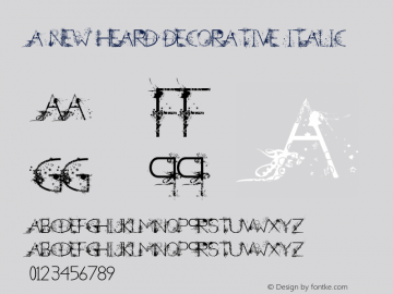 A new Heard Decorative Italic Version 1.00 November 29, 2014, initial release Font Sample