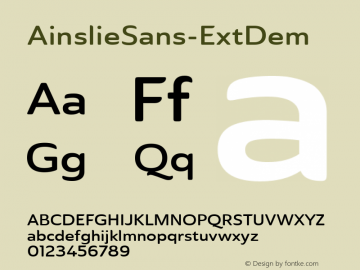 AinslieSans-ExtDem ☞ Version 1.000;com.myfonts.easy.insigne.ainslie-sans.extd-demi.wfkit2.version.4kiD Font Sample