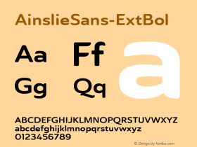 AinslieSans-ExtBol ☞ Version 1.000;com.myfonts.easy.insigne.ainslie-sans.extd-bold.wfkit2.version.4kiz Font Sample