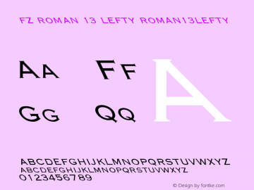 FZ ROMAN 13 LEFTY ROMAN13LEFTY Version 1.000图片样张