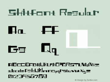 Shitfont Regular 1.o 1/15/98 Font Sample