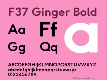 F37 Ginger Bold Version 1.000图片样张