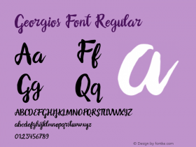 Georgios Font Regular 1.000图片样张