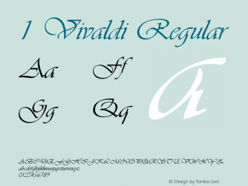 1 Vivaldi Regular Version 001.005 Font Sample