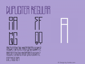 Dupliciter Regular Version 1.000;com.myfonts.easy.jaf-34.dupliciter.regular.wfkit2.version.4dn9 Font Sample