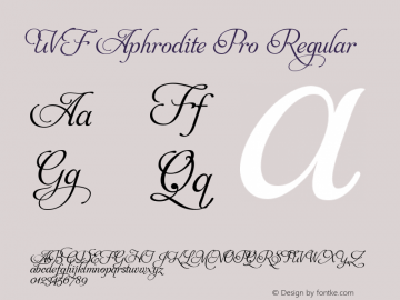 UVF Aphrodite Pro Regular Version 001.000 Font Sample