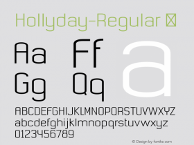 Hollyday-Regular ☞ Version 1.000;PS 001.000;hotconv 1.0.70;makeotf.lib2.5.58329;com.myfonts.easy.sea-types.hollyday.regular.wfkit2.version.4kKD Font Sample