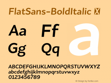 FlatSans-BoldItalic ☞ 1.000;com.myfonts.easy.schizotype.flat-sans.bold-italic.wfkit2.version.4kXG Font Sample