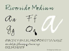 Riverside Medium Version 001.001 Font Sample