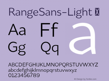 RangeSans-Light ☞ 1.000;com.myfonts.schizotype.range-sans.light.wfkit2.4aZN图片样张