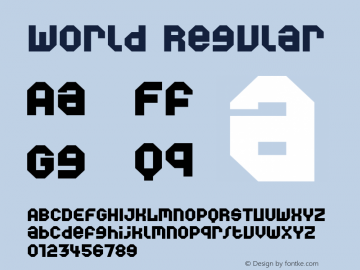 World Regular Version 001.000 Font Sample