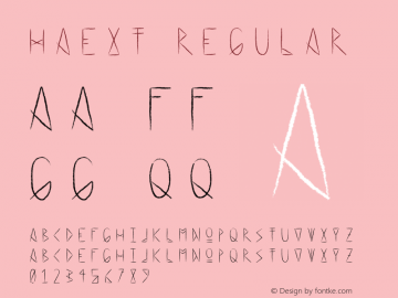 Haext Regular Version 1.000 Font Sample