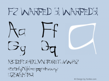 FZ WARPED 31 WARPED31 Version 1.000 Font Sample