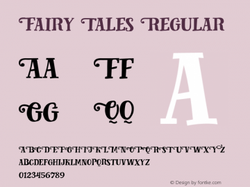 Fairy Tales Regular Version 1.000 Font Sample