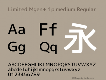 Limited Mgen+ 1p medium Regular Version 1.059.20150116图片样张