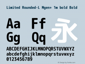 Limited Rounded-L Mgen+ 1m bold Bold Version 1.059.20150116图片样张