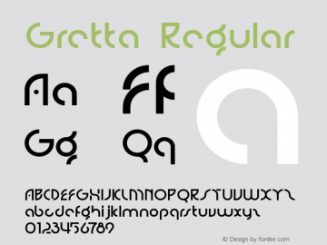 Gretta Regular Version 1.000图片样张