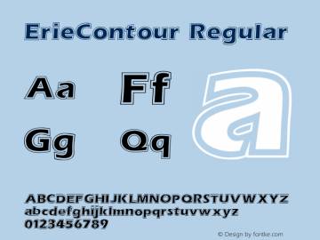 ErieContour Regular v1.0c Font Sample