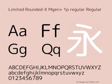Limited Rounded-X Mgen+ 1p regular Regular Version 1.059.20150116图片样张