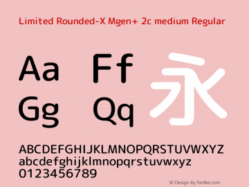 Limited Rounded-X Mgen+ 2c medium Regular Version 1.059.20150116图片样张