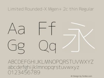 Limited Rounded-X Mgen+ 2c thin Regular Version 1.059.20150116图片样张