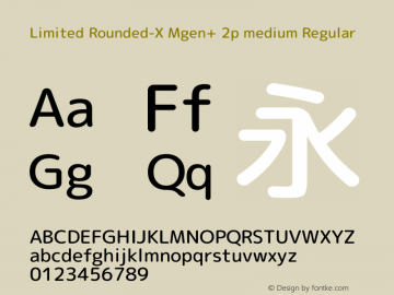 Limited Rounded-X Mgen+ 2p medium Regular Version 1.059.20150116图片样张