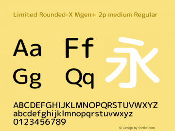 Limited Rounded-X Mgen+ 2p medium Regular Version 1.059.20150116图片样张
