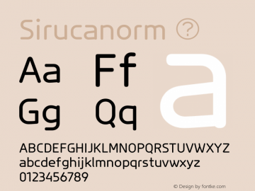 Sirucanorm ☞ Version 1.000;com.myfonts.easy.fsd.sirucanorm.regular.wfkit2.version.4kVt图片样张