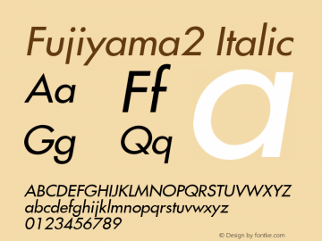 Fujiyama2 Italic v1.0c图片样张