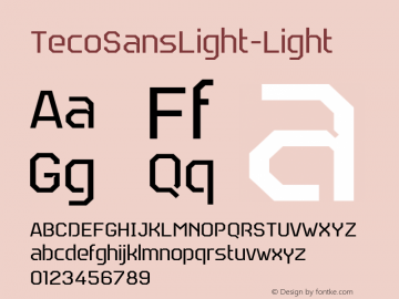 TecoSansLight-Light ☞ 001.000;com.myfonts.easy.gaslight.tecosans.light.wfkit2.version.3PfZ图片样张