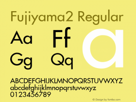 Fujiyama2 Regular v1.0c Font Sample