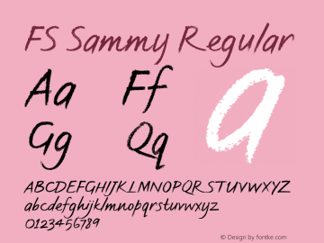 FS Sammy Regular Version 1.00 January 19, 2015, initial release图片样张