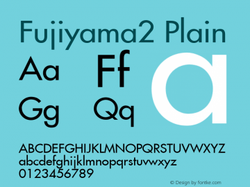 Fujiyama2 Plain 0.0 Font Sample