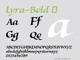 Lyra-Bold ☞ Version 1.000;com.myfonts.easy.canadatype.lyra.bold.wfkit2.version.4m8J Font Sample