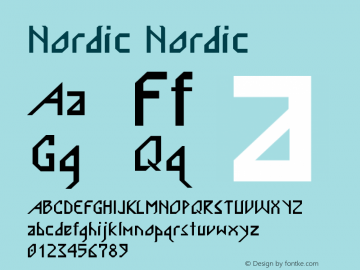 Nordic Nordic Version 001.001 Font Sample