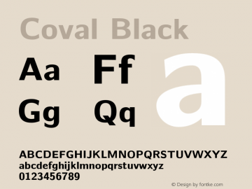 Coval Black Version 001.000 Font Sample