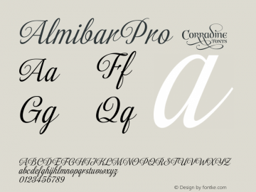 AlmibarPro ☞ Version 1.000 2012 initial release;com.myfonts.easy.corradine.almibar.pro.wfkit2.version.3SFo图片样张