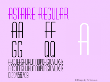 Astaire Regular Rev. 002.001 Font Sample