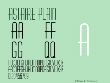 Astaire Plain Rev. 003.000 Font Sample