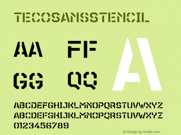 TecoSansStencil ☞ 001.000;com.myfonts.easy.gaslight.tecosans-stencil.regular.wfkit2.version.3Pz8图片样张