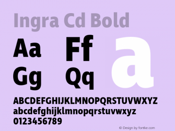 Ingra Cd Bold Version 1.001; ttfautohint (v1.2) -l 8 -r 50 -G 200 -x 14 -D latn -f none -w G -X 